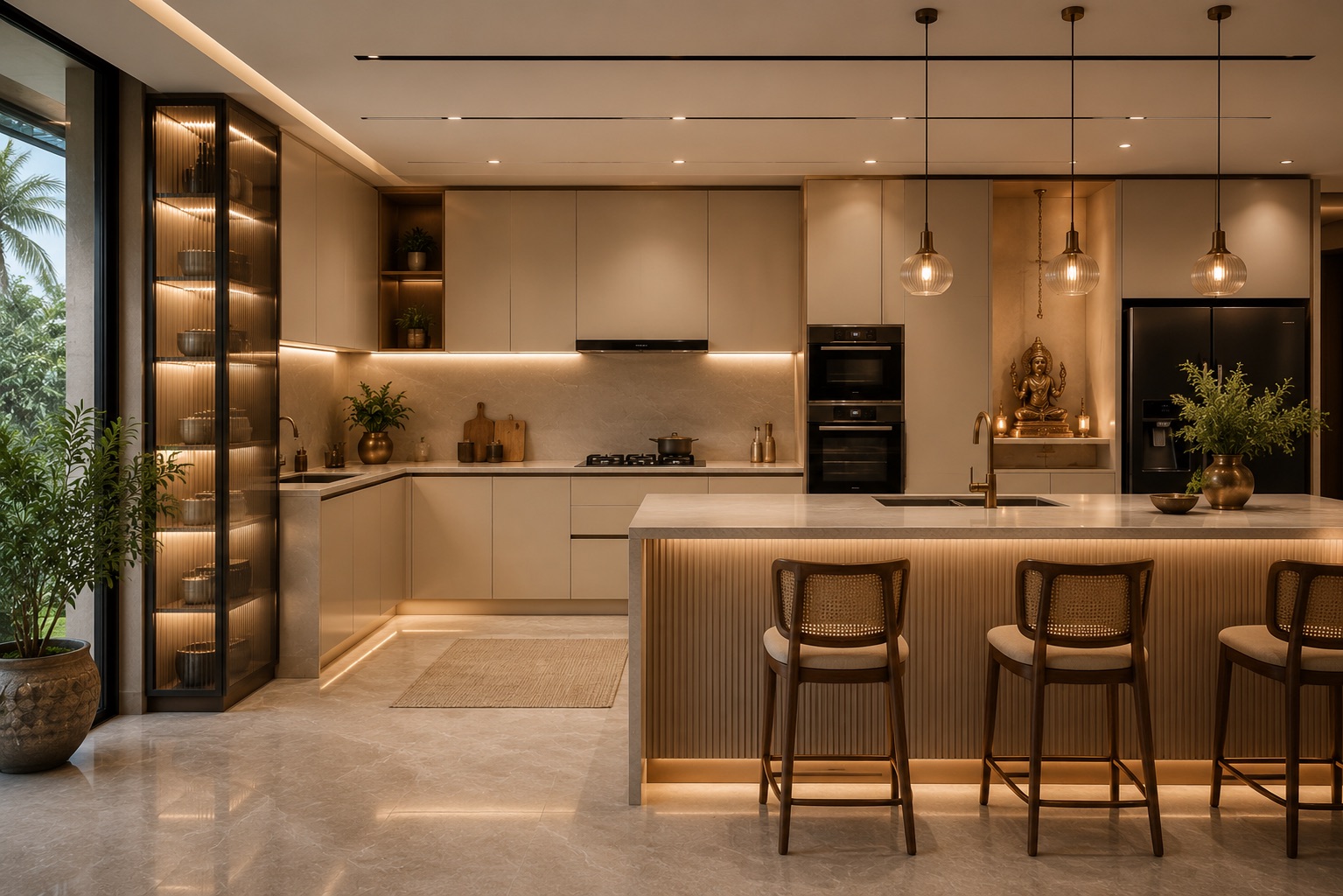 Signature island modular kitchen
